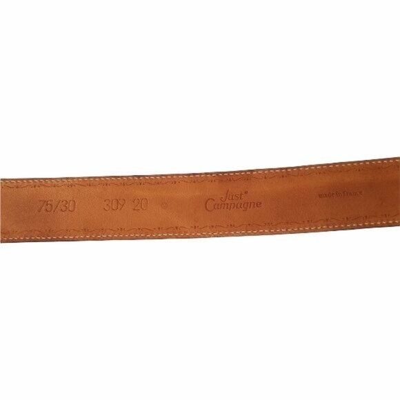 Just Campagne Leather Croc Print Belt Made France - Picture 4 of 5